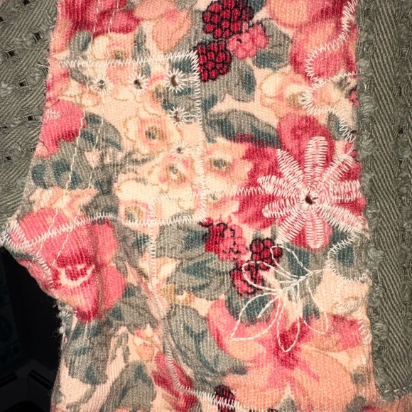 POL 100% Cottom Floral Patchwork Button-Up Shacket - Picture 3 of 6